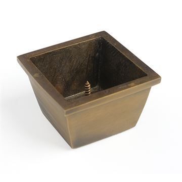 Restorers 1 1/4 Inch Antique Brass Caster Cup - No Side Holesimage