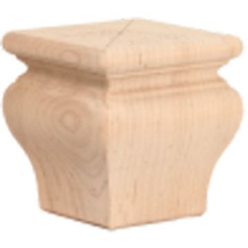 Legacy Artisan 4 1/2 Inch Tulip Square Turned Bun Footimage