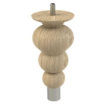 Designs of Distinction Tipt Toe 6 Inch Bun Foot with Aluminum Ferruleimage