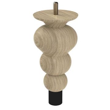 Designs of Distinction Tipt Toe 6 Inch Bun Foot with Iron Ferruleimage