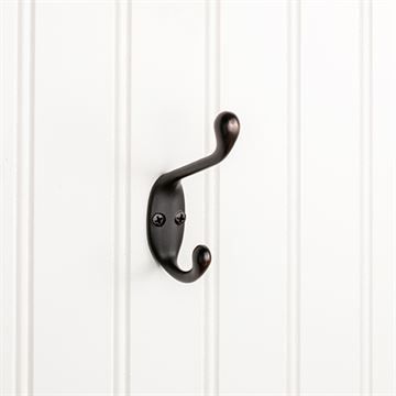 Elements Traditional Double Wall Mount Coat Hookimage