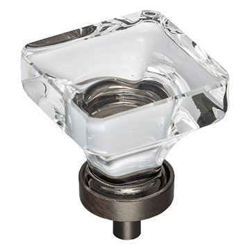 Jeffrey Alexander Harlow Large Glass Square Knobimage