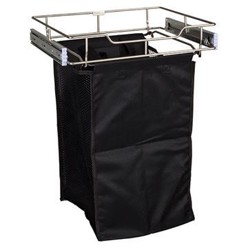 Restorers Satin Nickel Pullout Closet Hamperimage