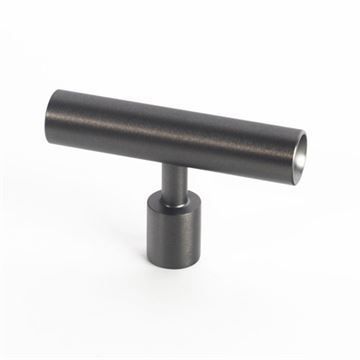 Lewis Dolin Black Stainless Round Bar T Knobimage