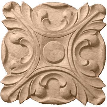 Restorers Architectural 6 1/2 Acanthus Square Rosetteimage