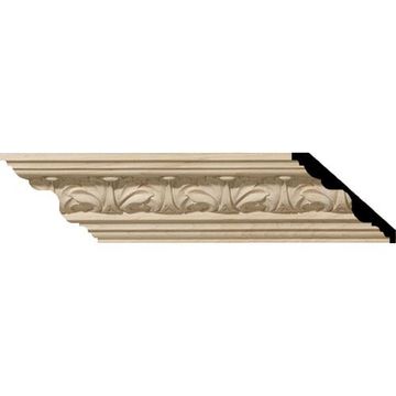 Restorers Architectural Acanthus Leaf 5 Carved Crown Moldingimage