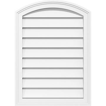 Restorers Architectural Arch Top 1 1/2 Brickmould Frame PVC Gable Ventimage