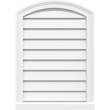 Restorers Architectural Arch Top 2 Brickmould Frame PVC Gable Ventimage