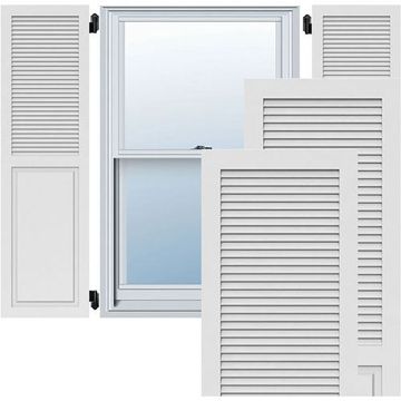 Restorers Architectural Combination Louver PVC Shutters - Pairimage