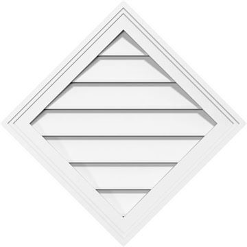 Restorers Architectural Diamond Brickmould Frame PVC Gable Ventimage