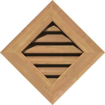 Restorers Architectural Diamond Cedar Flat Trim Frame Gable Ventimage