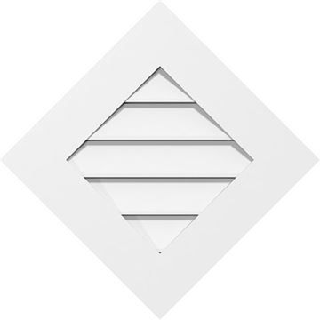 Restorers Architectural Diamond Standard Frame PVC Gable Ventimage