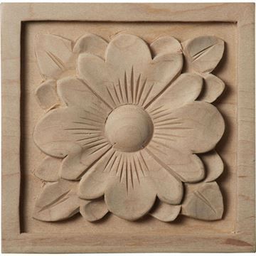 Restorers Architectural Dogwood Flower Square Rosette Appliqueimage