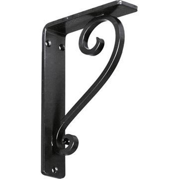 Restorers Architectural Edwards Iron Single Brace Shelf Bracketimage