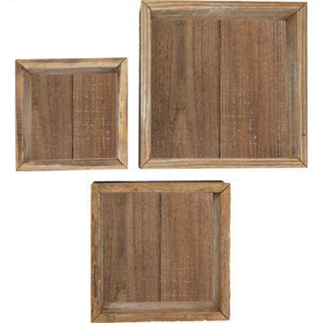 Restorers Architectural Farmhouse Square Closed Set 3 Shadow Boxesimage