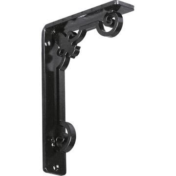 Restorers Architectural Fleur De Lis Iron Single Brace Shelf Bracketimage