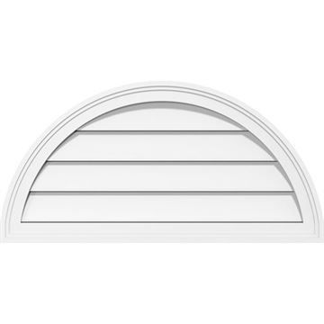 Restorers Architectural Half Round 1 1/2 Brickmould Frame PVC Gable Ventimage