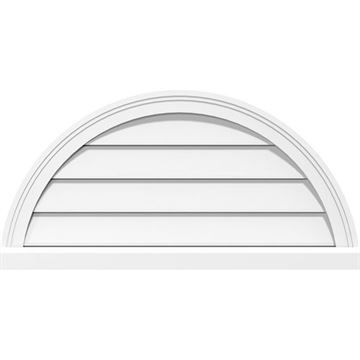 Restorers Architectural Half Round 2 Brickmould Frame PVC Gable Ventimage