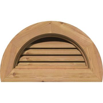 Restorers Architectural Half Round Cedar Brickmould Frame Gable Ventimage