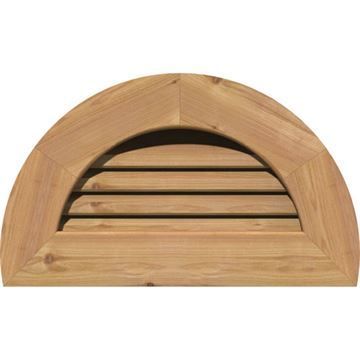 Restorers Architectural Half Round Cedar Flat Trim Frame Gable Ventimage