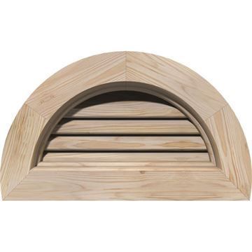 Restorers Architectural Half Round Pine Brickmould Frame Gable Ventimage