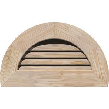 Restorers Architectural Half Round Pine Flat Trim Frame Gable Ventimage