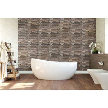 Restorers Architectural Interlocking Boat Wood Mosaic Wall Tileimage