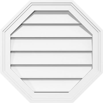 Restorers Architectural Octagon 1 1/2 Brickmould Frame PVC Gable Ventimage