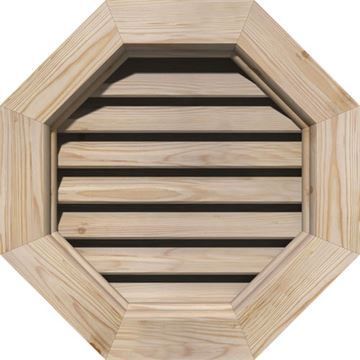 Restorers Architectural Octagonal Pine Brickmould Frame Gable Ventimage