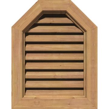 Restorers Architectural Octagonal Top Cedar Brickmould Frame Gable Ventimage
