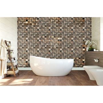 Restorers Architectural Reclaimed Boat Wood Mosaic Wall Tileimage