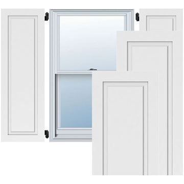 Restorers Architectural Single Raised Panel PVC Shutters - Pairimage