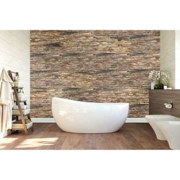 Restorers Architectural Stacked Boat Wood Mosaic Wall Tileimage