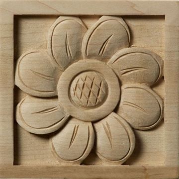 Restorers Architectural Sunflower Rosette Square Appliqueimage