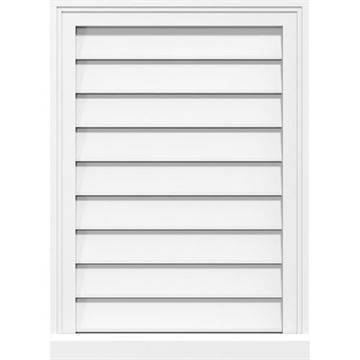 Restorers Architectural Vertical 2 Brickmould Frame PVC Gable Ventimage