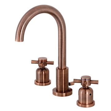 Fauceture Concord Cross Gooseneck Widespread Bathroom Faucetimage