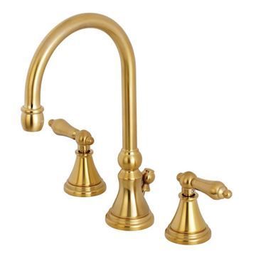 Restorers Governor 8 Inch Widespread Bathroom Faucet - Metal Leverimage