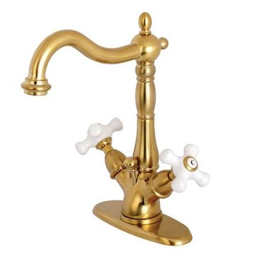 Restorers Heritage 2-Handle Bathroom Faucet - Porcelain Crossimage