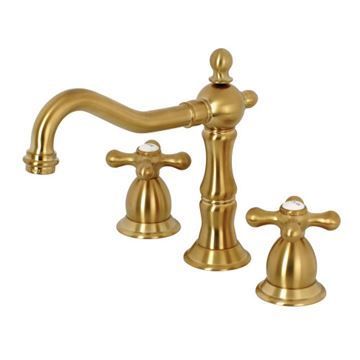 Restorers Heritage 8 Inch Widespread Bathroom Faucet - Metal Crossimage