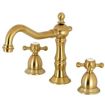Restorers Heritage 8 Inch Widespread Metal Cross Bathroom Faucetimage