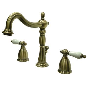 Restorers Heritage Widespread Bathroom Faucet - Porcelain Leverimage