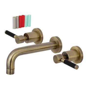 Restorers Kaiser 2-Handle Wall Mount Bathroom Faucet - Leverimage