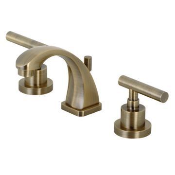 Restorers Manhattan 8 Inch Widespread Bathroom Faucet - Metal Leverimage