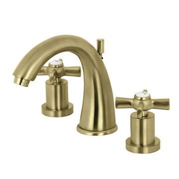 Restorers Millenium 8 Inch Widespread Bathroom Faucet - Metal Crossimage