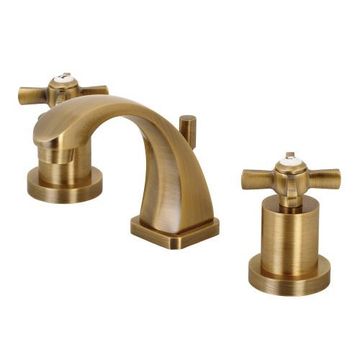 Restorers Millenium 8 Inch Widespread Metal Cross Bathroom Faucetimage