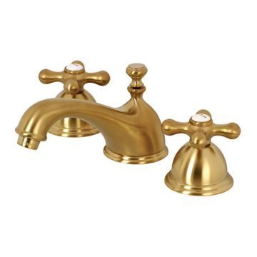 Restorers Restoration 8 Inch Widespread Bathroom Faucet - Metal Crossimage