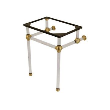 Restorers Templeton Brushed Brass Acrylic Console Legs Only - No Topimage