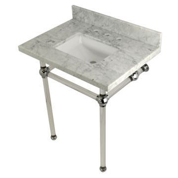 Restorers Templeton Marble Console Sink - Clear & Chrome - Squareimage
