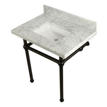 Restorers Templeton Marble Console Sink - Bronze Legs - Squareimage