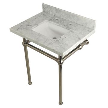 Restorers Templeton Marble Console Sink - Nickel Legs - Squareimage